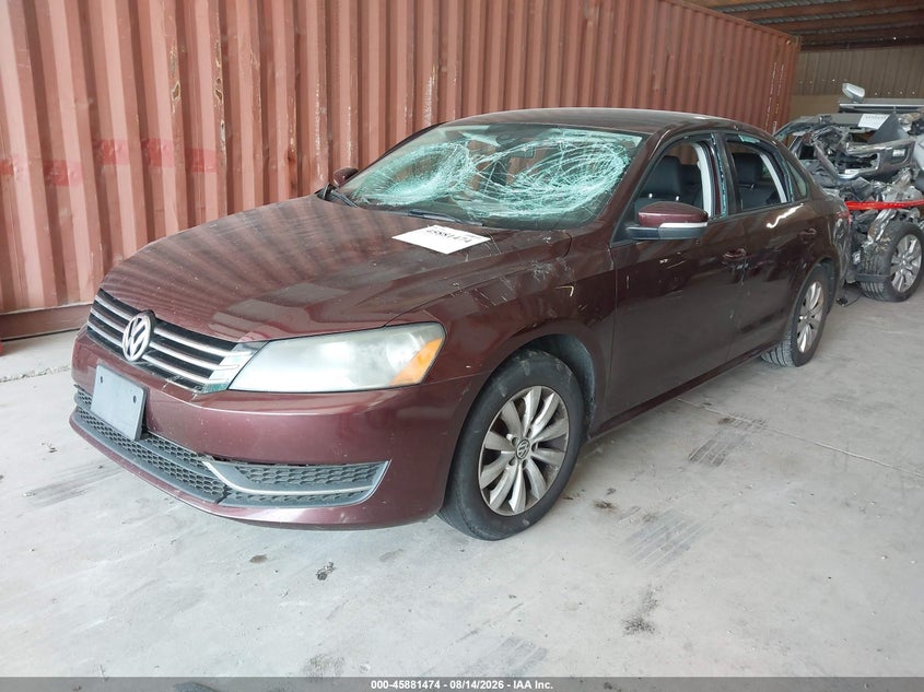 2013 Volkswagen Passat, Обычный износ, IAAI, VIN 1VWAP7A3XDC065795 — фото 2