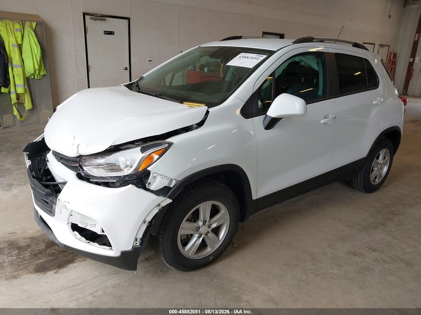 Vin: kl7cjpsb1mb355719, lot: 46381085, chevrolet trax awd lt 20212