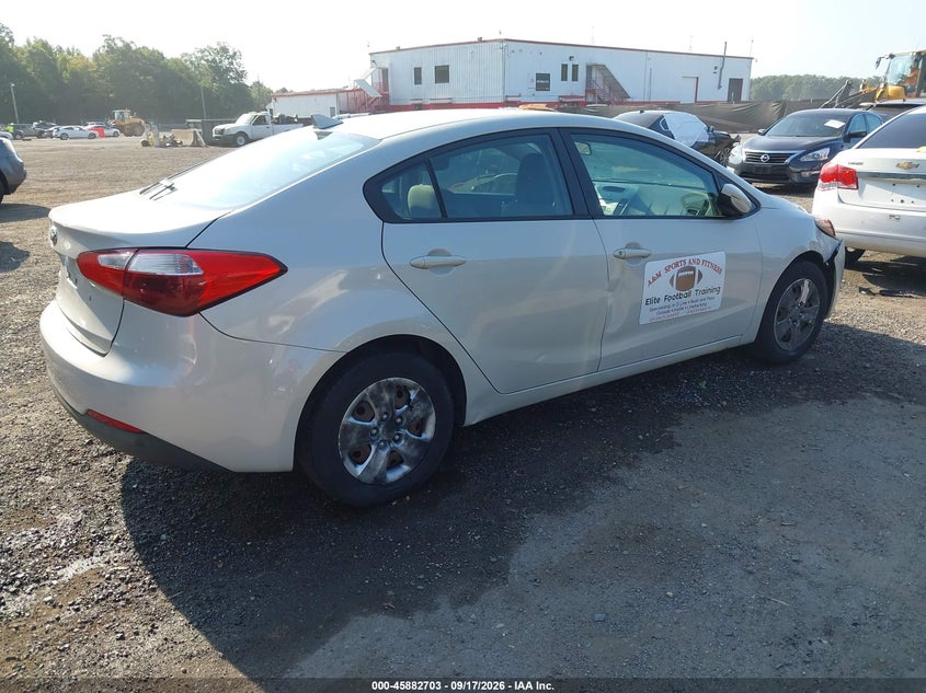 Vin: knafk4a60e5178125, lot: 46381737, kia forte lx 20144