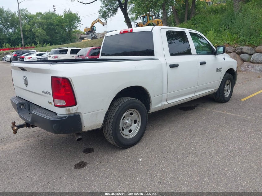 Vin: 1c6rr7kg4js293110, lot: 46381825, ram 1500 tradesman  4x4 5'7 box 20184