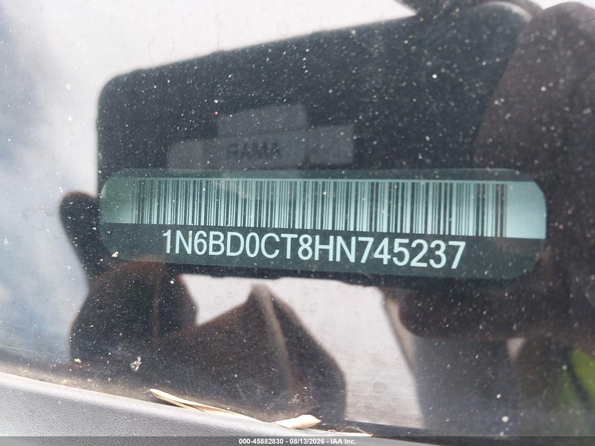 NISSAN FRONTIER 2017 VIN 1N6BD0CT8HN745237