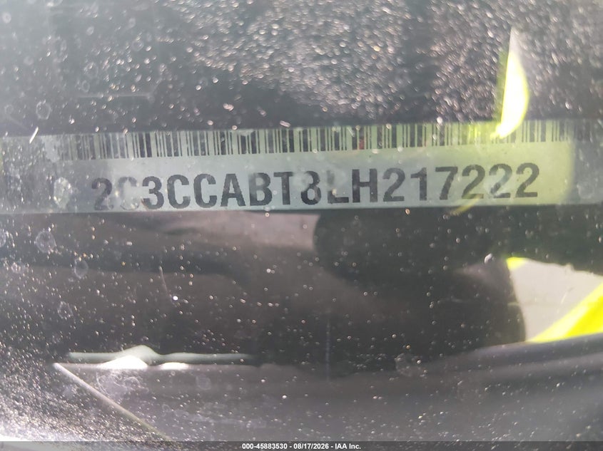 CHRYSLER 300 2020 VIN 2C3CCABT8LH217222