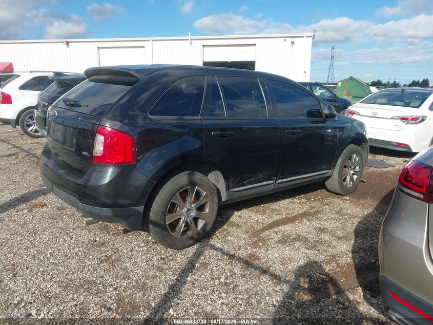 Vin: 2fmdk3jc2dbb54280, lot: 46382772, ford edge sel 20134