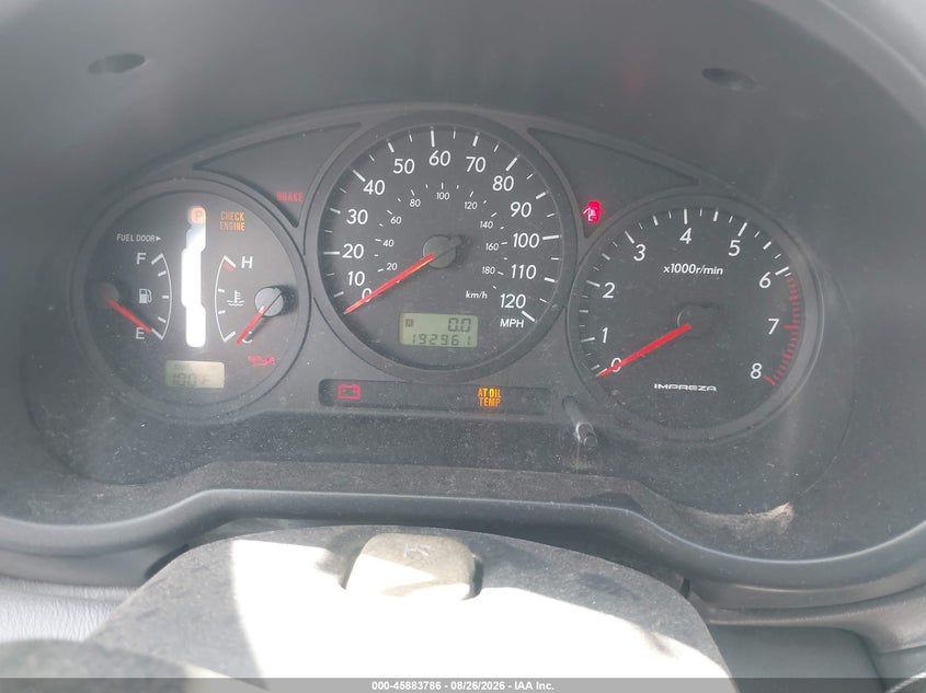 2004 SUBARU IMPREZA WAGON 2.5L H-4 165HP