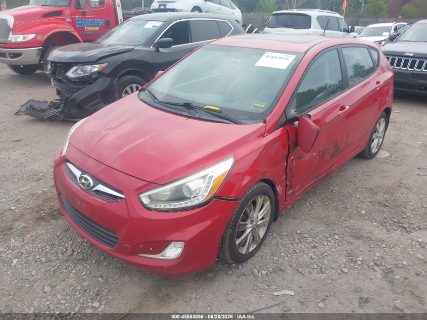2014 Hyundai Accent, Лівий бік, IAAI, VIN KMHCU5AE5EU153042 — фото 2