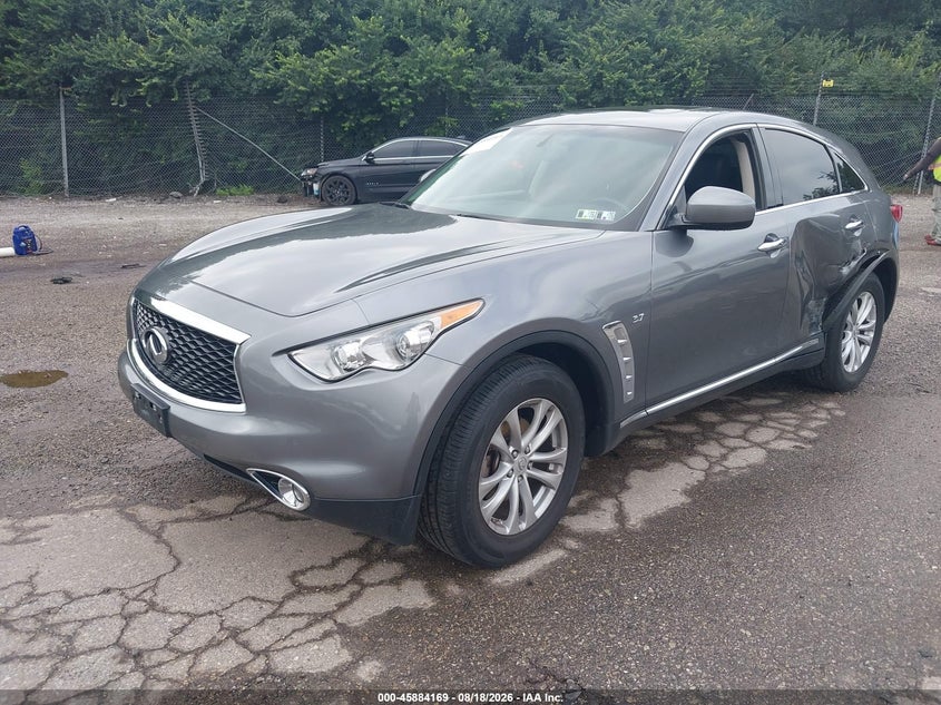 2017 Infiniti QX70, По колу, IAAI, VIN JN8CS1MW6HM415229 — фото 2