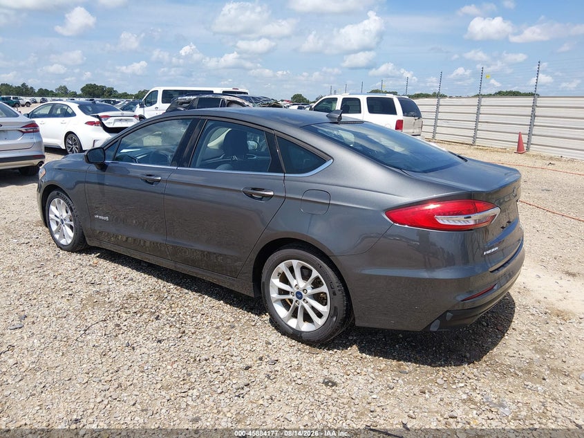 Vin: 3fa6p0lu5kr258687, lot: 46383211, ford fusion hybrid se 20193