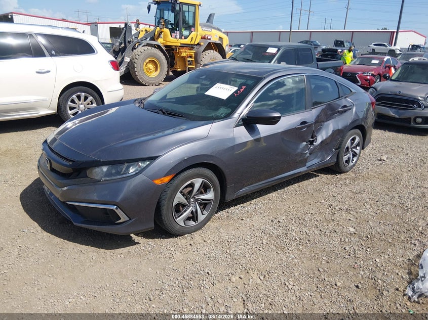 2019 Honda Civic, Левый бок, IAAI, VIN 19XFC2F64KE048989 — фото 2