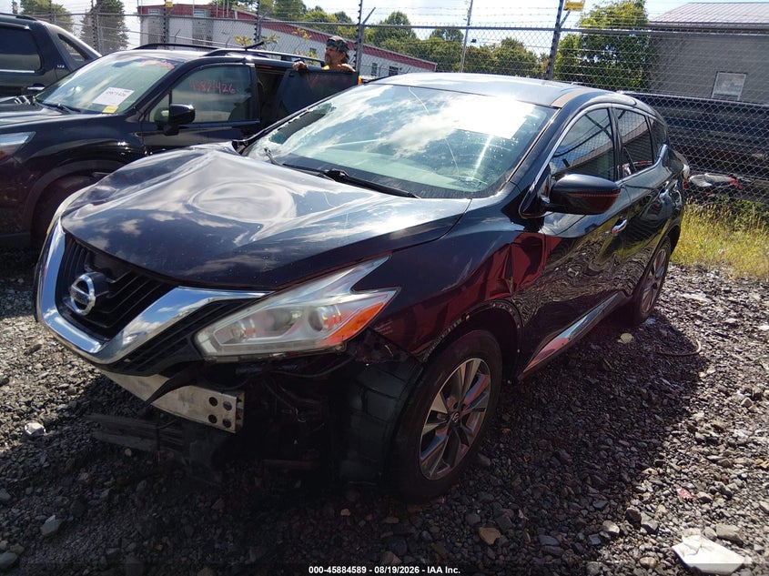 2016 Nissan Murano, Удар спереду, IAAI, VIN 5N1AZ2MH4GN151731 — фото 2