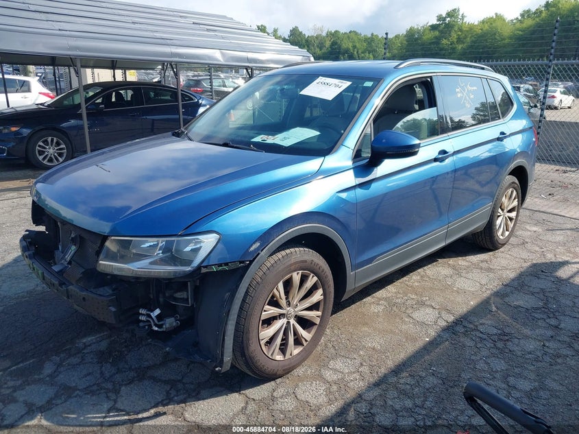 2018 Volkswagen Tiguan 2.0T S, Удар спереди, IAAI, VIN 3VV0B7AX4JM123394 — фото 2