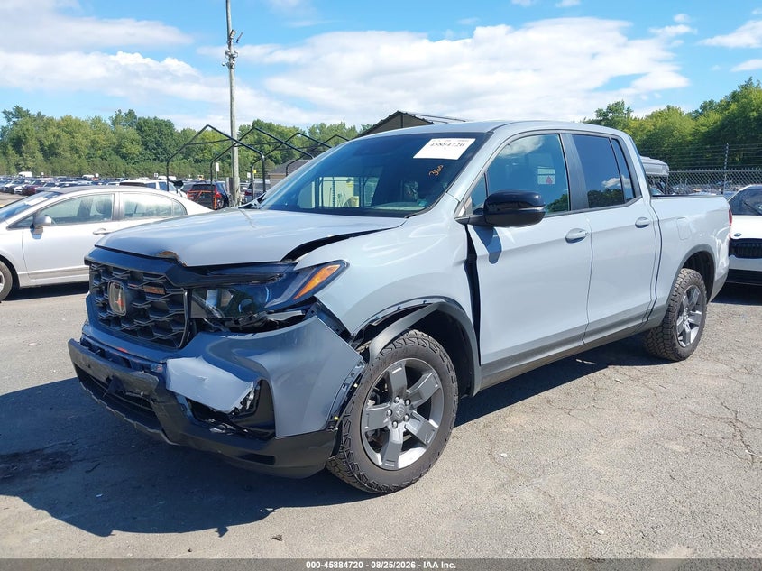 2025 Honda Ridgeline, Front End, IAAI, VIN 5FPYK3F6XSB001422 — photo 2