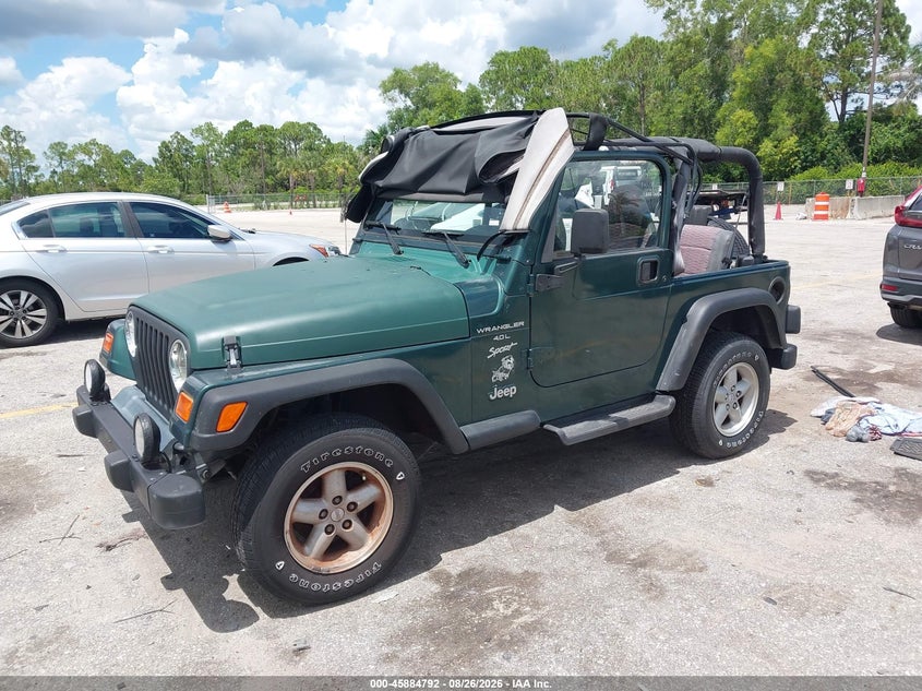 2000 Jeep Wrangler, Обычный износ, IAAI, VIN 1J4FA49S8YP704849 — фото 2