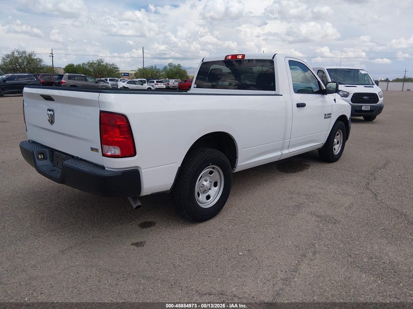 Vin: 3c6jr6dg8jg255360, lot: 46384007, ram 1500 tradesman  4x2 8' box 20184