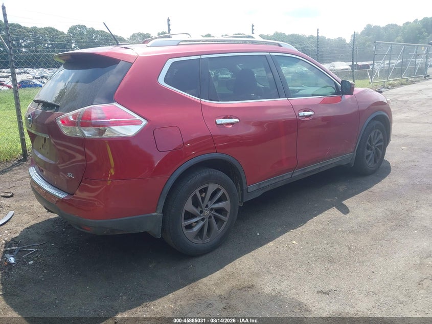 Vin: 5n1at2mt1gc852857, lot: 46384064, nissan rogue sl 20164