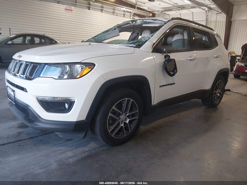 Vin: 3c4njcbb0kt750538, lot: 46384082, jeep compass sun and wheel fwd 20192