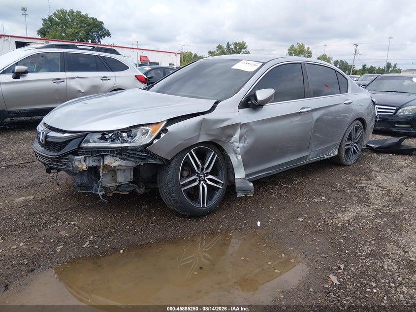 2017 Honda Accord Sport Se, Front End, IAAI, VIN 1HGCR2F17HA296513 — photo 2