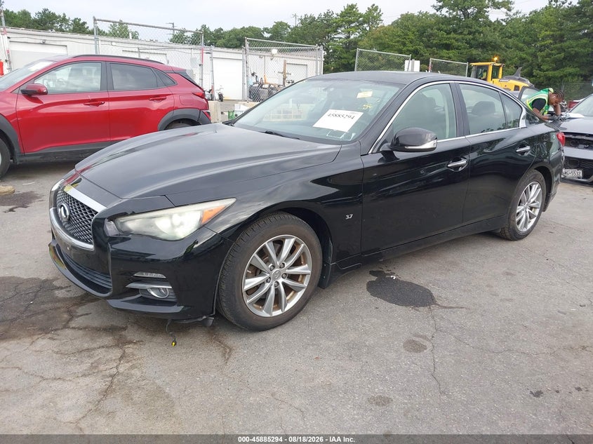 2014 Infiniti Q50, Front End, IAAI, VIN JN1BV7AR5EM688063 — photo 2