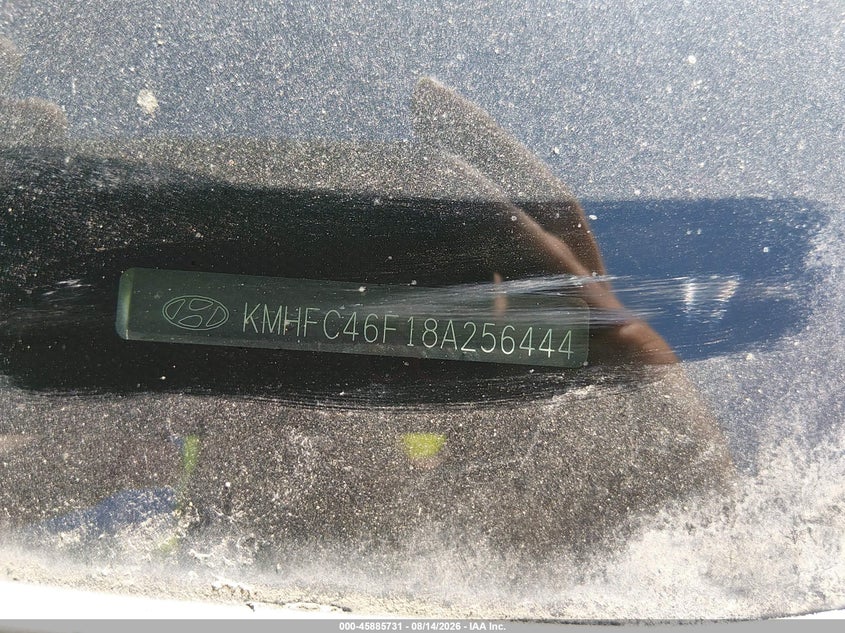 HYUNDAI AZERA 2008 VIN KMHFC46F18A256444