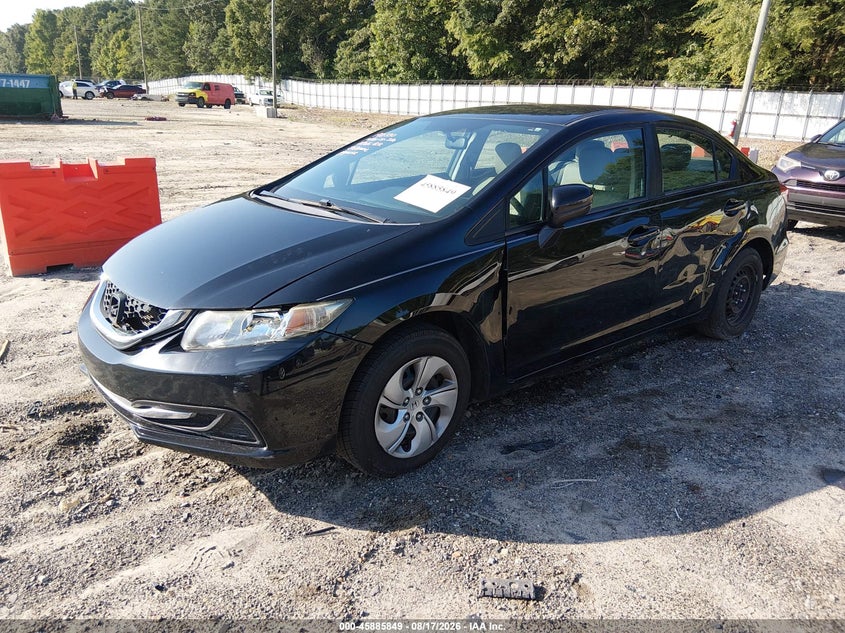 Vin: 19xfb2f56fe009904, lot: 46384883, honda civic lx 20152