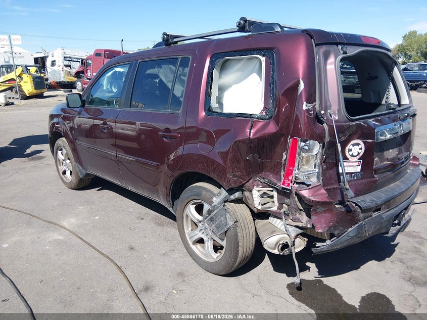 Vin: 5fnyf4h50fb029047, lot: 46385212, honda pilot ex-l 20153