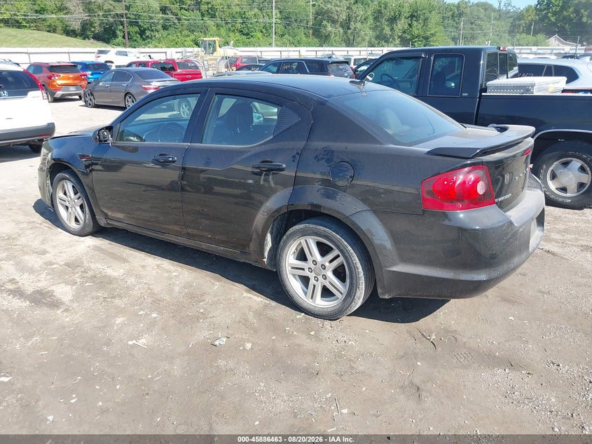 Vin: 1c3cdzcb7cn312797, lot: 46385497, dodge avenger sxt 20123