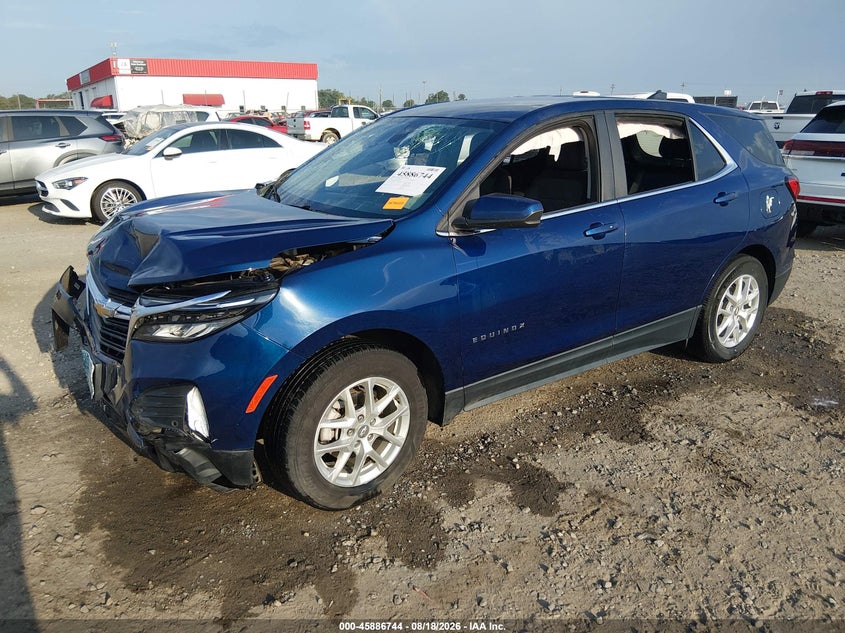 Vin: 3gnaxkev1nl303435, lot: 46385778, chevrolet equinox fwd lt 20222