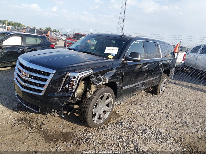 Vin: 1gys3skj2fr744134, lot: 46385829, cadillac escalade esv luxury 20152