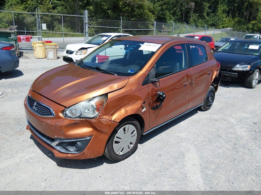 2017 Mitsubishi Mirage, Front & Rear, IAAI, VIN ML32A3HJ2HH013059 — photo 2