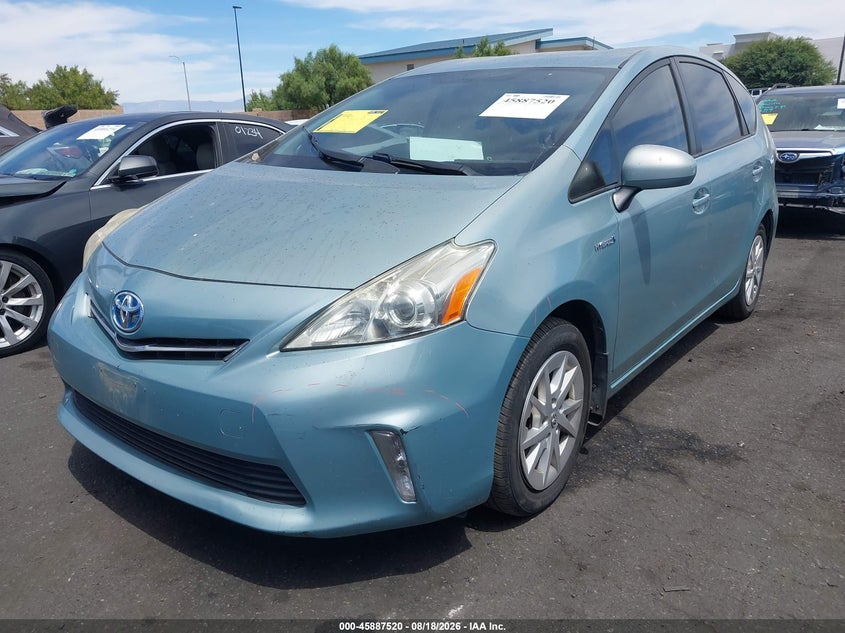 2014 Toyota Prius v (+), Правий зад, IAAI, VIN JTDZN3EU2EJ009225 — фото 2