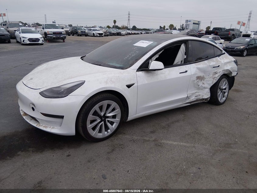2022 TESLA MODEL 3 auction photo 2