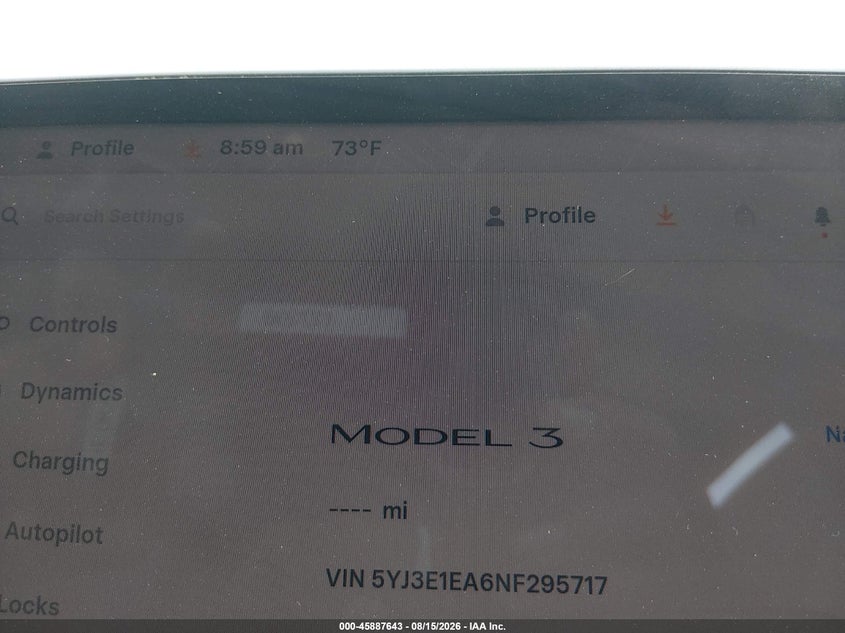 2022 TESLA MODEL 3 auction photo 7