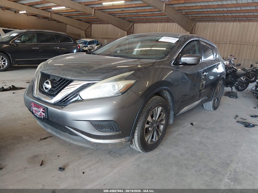 2015 Nissan Murano, Лівий бік, IAAI, VIN 5N1AZ2MG2FN285319 — фото 2