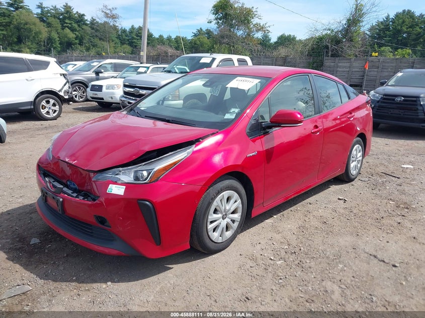 2019 Toyota Prius, Удар спереду, IAAI, VIN JTDKARFU3K3073384 — фото 2