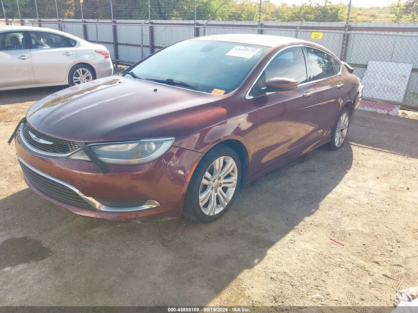 2015 Chrysler 200, Rear, IAAI, VIN 1C3CCCAB0FN588195 — photo 2