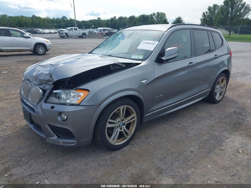 2014 BMW X3, Front End, IAAI, VIN 5UXWX7C57E0E80522 — photo 2
