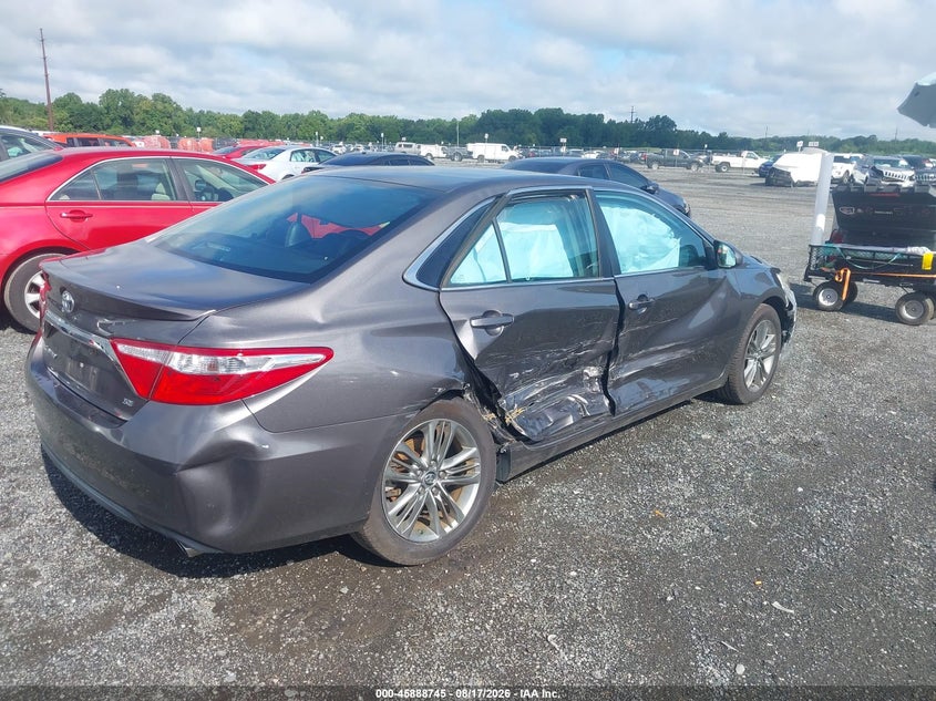 Vin: 4t1bf1fk7gu244278, lot: 46387779, toyota camry se 20164