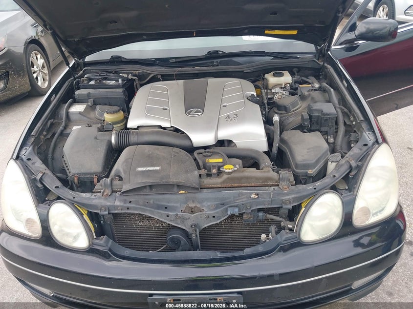 2001 LEXUS GS SEDAN 4.3L V-8 DOHC, VVT, 300HP