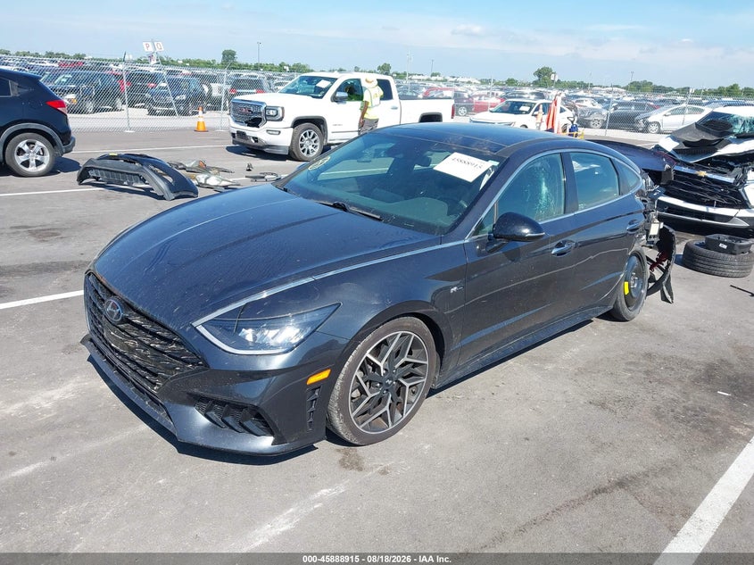 2021 Hyundai Sonata N Line, Удар сзади, IAAI, VIN 5NPEK4JC3MH127575 — фото 2