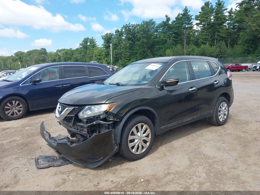2015 Nissan Rogue, Front End, IAAI, VIN 5N1AT2MV9FC869129 — photo 2