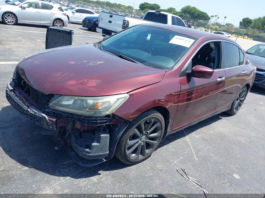 Vin: 1hgcr2f52ea014633, lot: 46388504, honda accord sport 20142