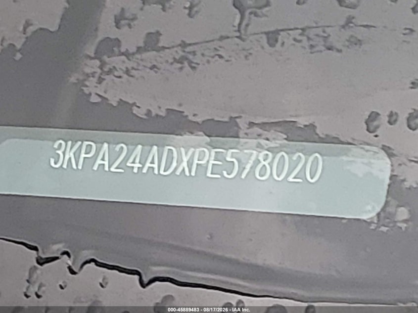 KIA RIO 2023 VIN 3KPA24ADXPE578020