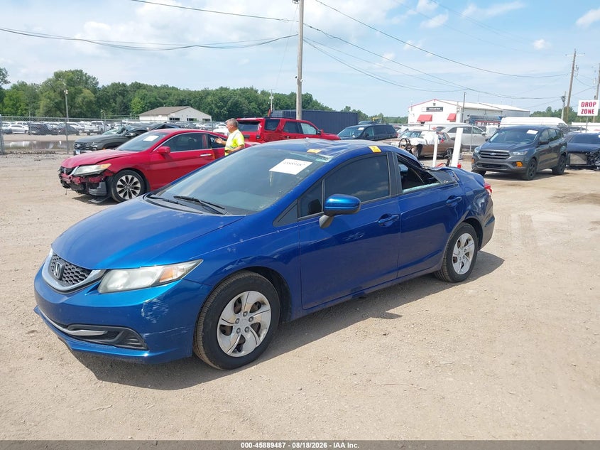 2014 Honda Civic, Стихия, IAAI, VIN 19XFB2F52EE048228 — фото 2