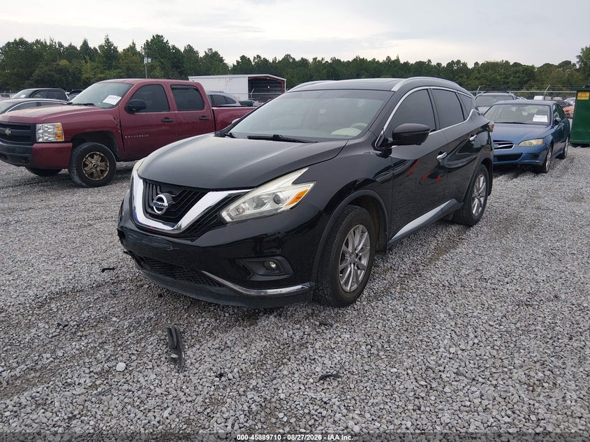 2016 Nissan Murano, Front & Rear, IAAI, VIN 5N1AZ2MG3GN140274 — photo 2