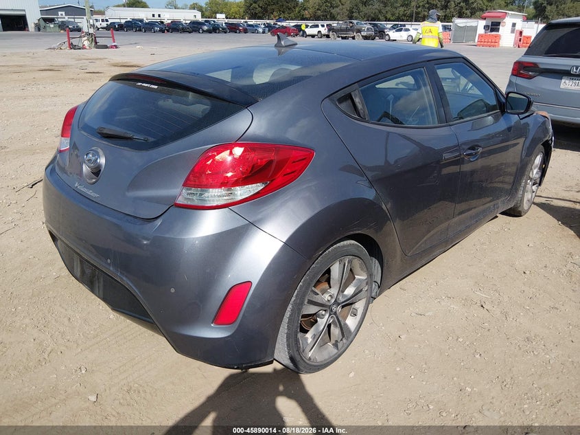 Vin: kmhtc6ad2gu282410, lot: 46389048, hyundai veloster 20164