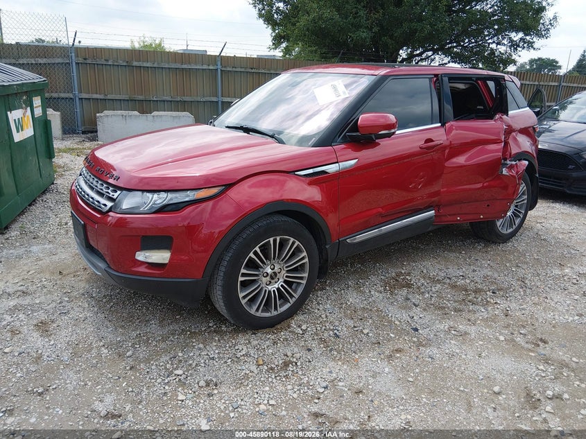 2012 Land Rover Range Rover Evoque, Front & Rear, IAAI, VIN SALVV2BGXCH000549 — photo 2