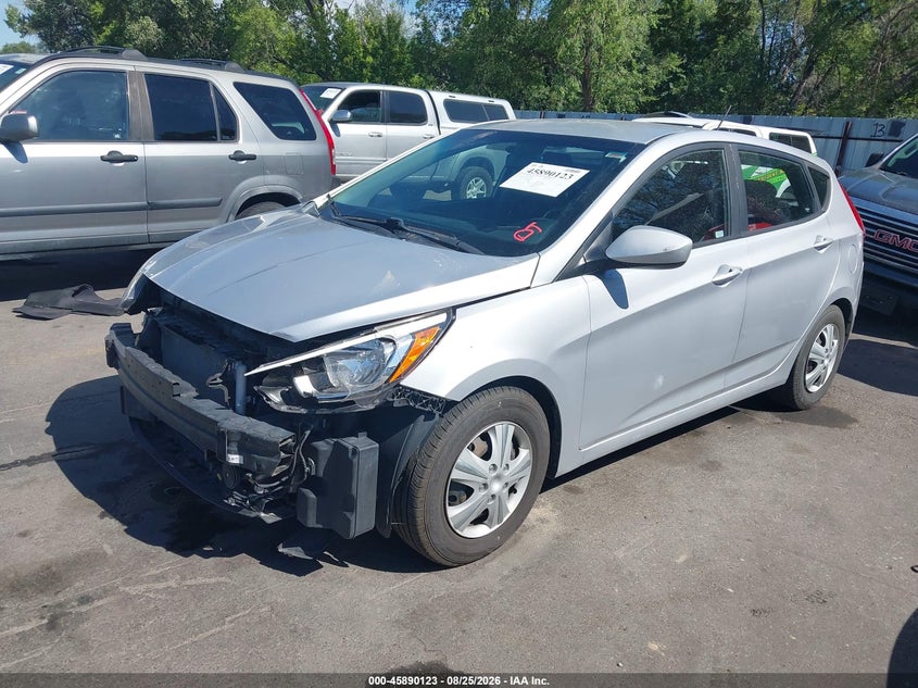 2016 Hyundai Accent, Front & Rear, IAAI, VIN KMHCT5AE6GU284499 — photo 2