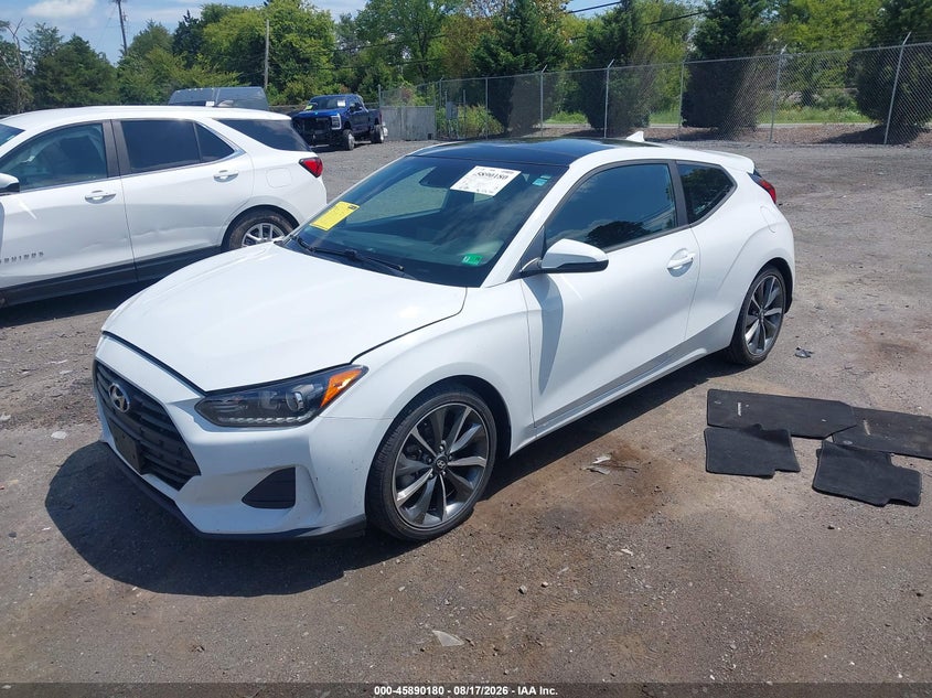 2019 Hyundai Veloster 2.0 Premium, Rear, IAAI, VIN KMHTG6AF5KU013851 — photo 2
