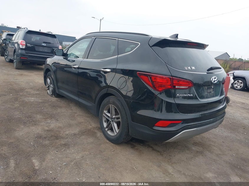 Vin: 5xyzudlb1hg445837, lot: 46389256, hyundai santa fe sport 2.4l 20173