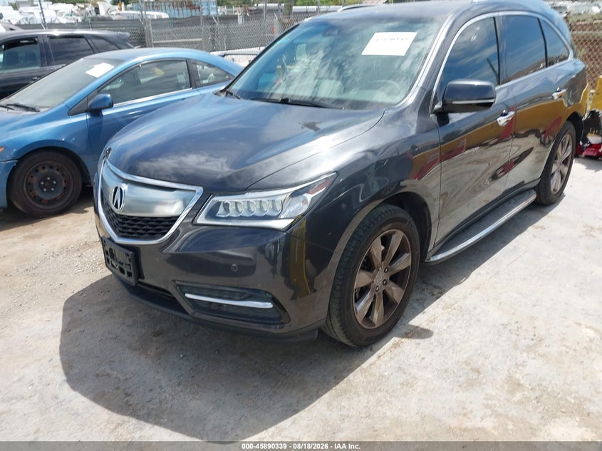 2016 Acura MDX, Удар сзади, IAAI, VIN 5FRYD4H92GB033819 — фото 2