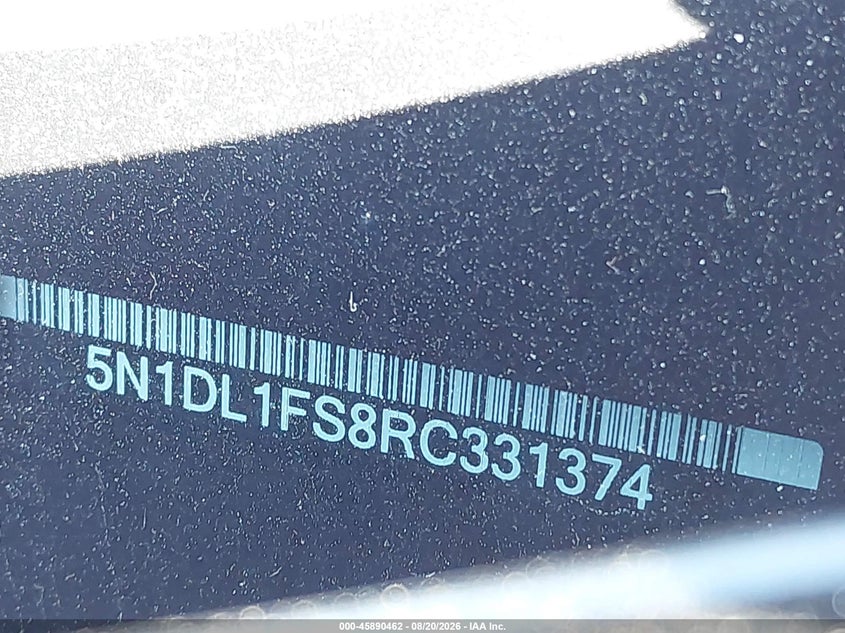 INFINITI QX60 2024 VIN 5N1DL1FS8RC331374